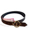 Louis Vuitton Brown Leather Logo Print Gold Hardware Thin Belts Brown / 32