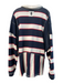 Free People Movement Size M red white & blue Cotton Blend V Neck Sweatshirt red white & blue / M