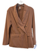 Halara Size S Brown Polyester Blend Lapel Double Breast Long Sleeve Jacket Brown / S