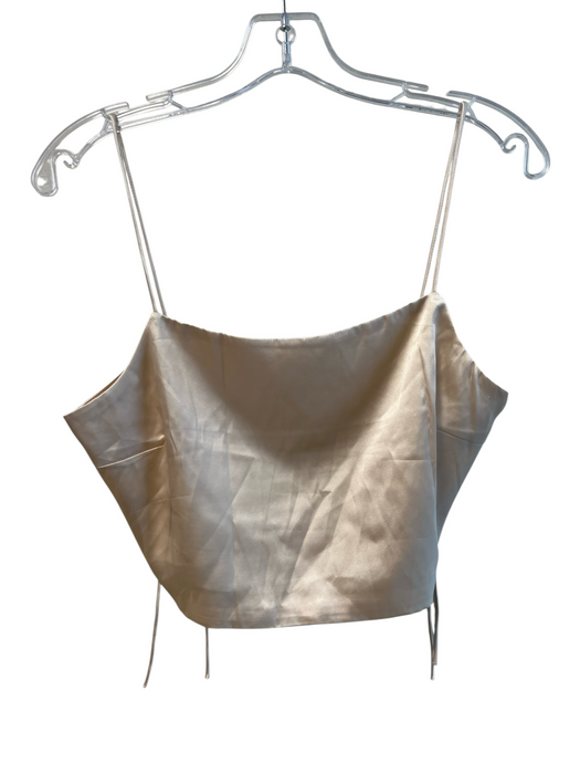 Daily Drills Size XS/S Yellow Polyester & Spandex Spaghetti Strap Cropped Top Yellow / XS/S