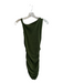 Bronzesnake Size Small Green Polyester Blend Sleeveless Twist Shoulder Dress Green / Small