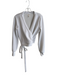 Spanx Size 8/10 White Modal Blend Long Sleeve Wrap Waist Cropped Top White / 8/10