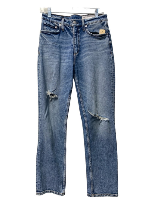 Rag & Bone Size 26 Mid Wash Cotton Blend 5 Pocket Holes Belt loops Jeans Mid Wash / 26