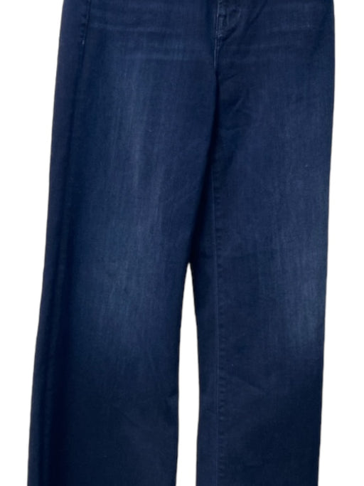 Mother Size 25 Dark Wash Cotton Blend High Rise Wide Leg 5 Pocket Jeans Dark Wash / 25