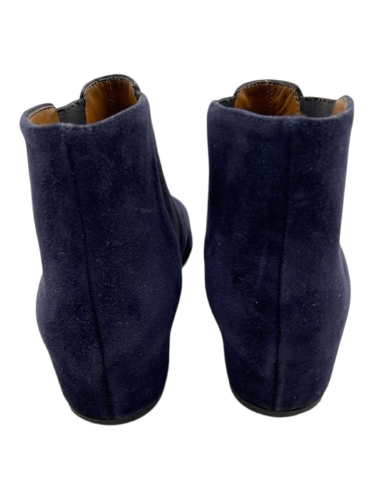 Aquatalia Shoe Size 7.5 Navy Blue Suede Chelsea Almond Toe Booties Navy Blue / 7.5