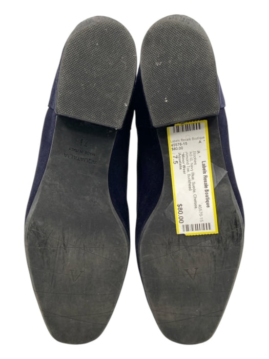 Aquatalia Shoe Size 7.5 Navy Blue Suede Chelsea Almond Toe Booties Navy Blue / 7.5