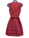 Cinq a Sept Size 00 Red Cotton Sleeveless Fringe Detail Below Knee Dress Red / 00