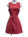 Cinq a Sept Size 00 Red Cotton Sleeveless Fringe Detail Below Knee Dress Red / 00