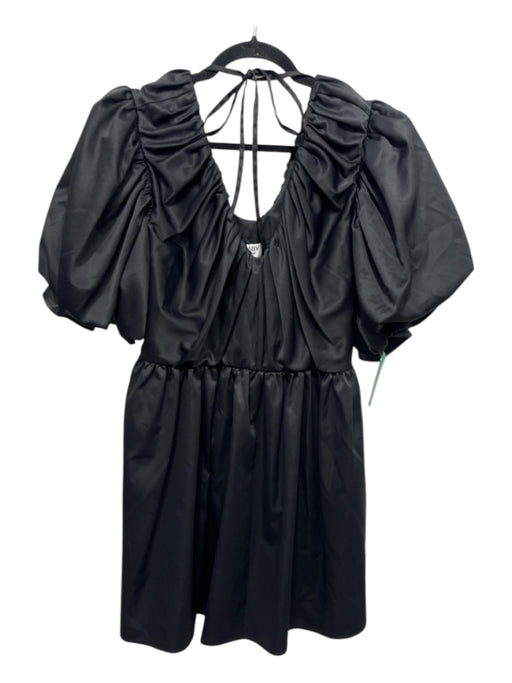 CROSBY by Mollie Burch Size Small Black Polyester U Neck Elastic Waist Dress Black / Small