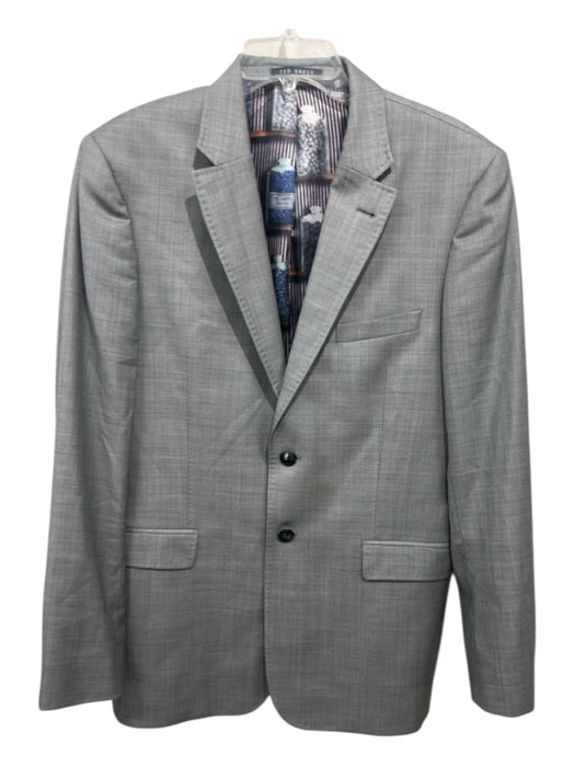 Ted Baker Gray Wool 2 Buttons Men's Blazer 40R