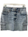 DAZE Size 28 Light Wash Cotton Blend Denim Cargo Pockets Button & Zip Fly Skirt Light Wash / 28