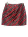 Flora Bea Size S Red, Green & Black Polyester Taffeta Plaid Back Zip Mini Skirt Red, Green & Black / S
