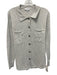 J. Society Size S Light Gray Cotton Heathered Knit Button Up Sweater Top Light Gray / S
