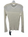 Jessie Liu Size M Cream White Acrylic Blend Ribbed Knit Sheer Detail Sweater Cream White / M
