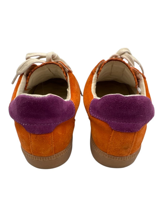 Dolce Vita Shoe Size 7 Orange & Purple Leather Upper Suede T Toe Sneakers Orange & Purple / 7