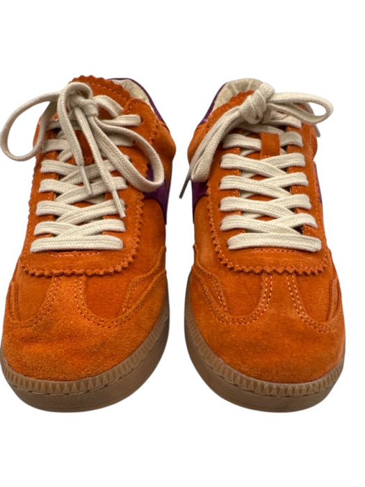 Dolce Vita Shoe Size 7 Orange & Purple Leather Upper Suede T Toe Sneakers Orange & Purple / 7