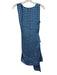Diane Von Furstenberg Size Medium Blue & Orange Silk Sleeveless Squares Dress Blue & Orange / Medium
