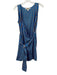 Diane Von Furstenberg Size Medium Blue & Orange Silk Sleeveless Squares Dress Blue & Orange / Medium
