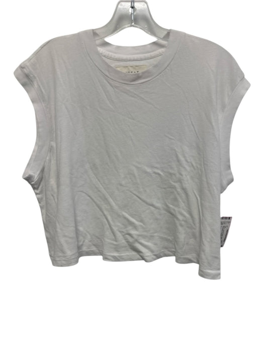 The Great Size 2 White Cotton Sleeveless Cropped tee Top White / 2