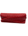 Bottega Veneta Bright red Leather Flap Intrecciato Zip Pocket Clutch Bag Bright red / Small