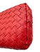 Bottega Veneta Bright red Leather Flap Intrecciato Zip Pocket Clutch Bag Bright red / Small