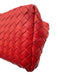 Bottega Veneta Bright red Leather Flap Intrecciato Zip Pocket Clutch Bag Bright red / Small