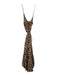 J Crew Size M Brown & Beige Viscose Spaghetti Strap Floral Print Midi Dress Brown & Beige / M