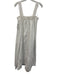 Zara Size S White Cotton Sleeveless Contrast Stitch Patch Pockets Midi Dress White / S