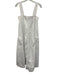 Zara Size S White Cotton Sleeveless Contrast Stitch Patch Pockets Midi Dress White / S