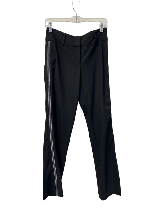 Drew Size 4 Black & White Polyester Blend High Waist Flare Side Stripes Pants Black & White / 4