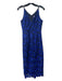 Dress the Population Size S Navy & Blue Polyester Sleeveless V Neck Lined Dress Navy & Blue / S