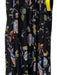 Warehouse Size EST 10 Black & Multi Polyester Round Neck Sleeveless Midi Dress Black & Multi / EST 10
