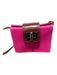 Vera Pelle Pink & Brown Leather Latch Clasp Top Flap Square Crossbody Strap Bag Pink & Brown / S