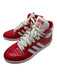 Adidas Shoe Size 9 Sample Red & White Patent Leather Suede Lace Up Sneakers 9