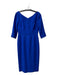 Black Halo Size 6 Royal Blue Polyamid Blend V Neck & Back Back Zip Dress Royal Blue / 6