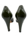 Manolo Blahnik Shoe Size 40 Olive Green Leather Upper Patent Mary Jane Pumps Olive Green / 40