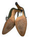 Manolo Blahnik Shoe Size 40 Olive Green Leather Upper Patent Mary Jane Pumps Olive Green / 40