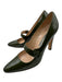 Manolo Blahnik Shoe Size 40 Olive Green Leather Upper Patent Mary Jane Pumps Olive Green / 40