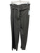 Classiques Entier Size 6P Taupe Green Linen Blend Paper Bag Waist Trouser Pants Taupe Green / 6P