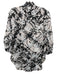 Misa Size XS Black, White & Pink Viscose Abstract Print 3/4 Sleeve Button Up Top Black, White & Pink / XS