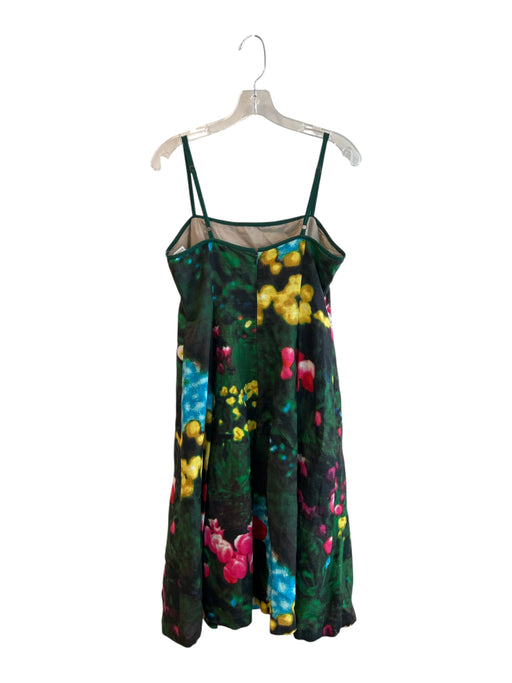 L.K. Bennett Size 6 Black & Purple Polyester Blend V Neck Sleeveless Dress Black & Purple / 6