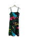 L.K. Bennett Size 6 Black & Purple Polyester Blend V Neck Sleeveless Dress Black & Purple / 6