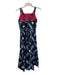 Ulla Johnson Size 10 Blue Cotton Sleeveless Square Neck Back Tie Quilted Dress Blue / 10