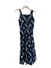 Ulla Johnson Size 10 Blue Cotton Sleeveless Square Neck Back Tie Quilted Dress Blue / 10