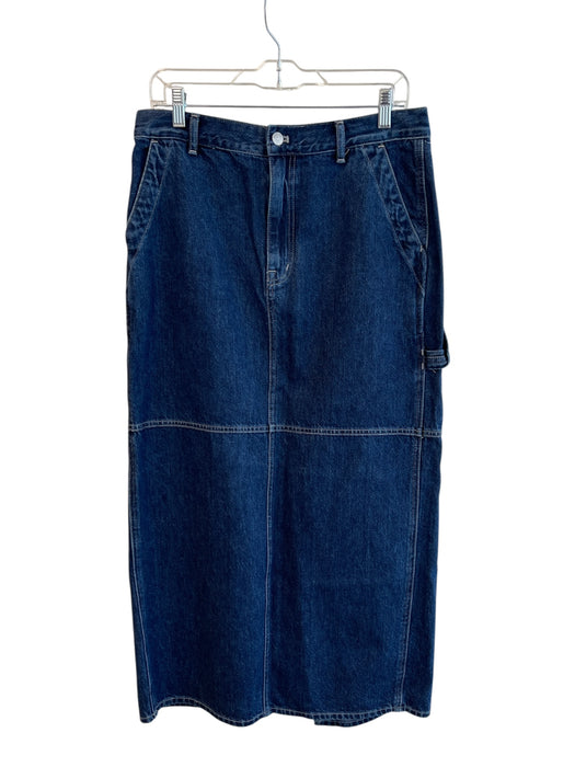 Madewell Size 29 Dark Wash Cotton Blend High Rise Side Pockets Zip Fly Skirt Dark Wash / 29