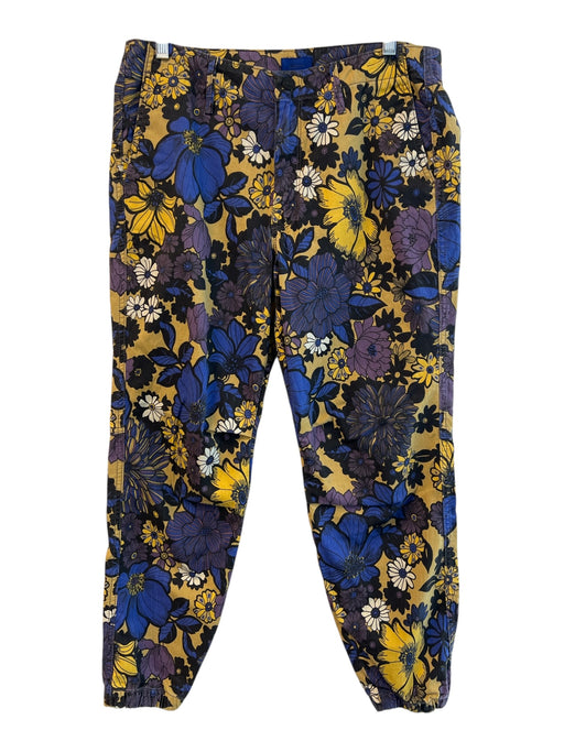 Mother Size 30 Blue & Multi Cotton High Rise Floral Print Zip Fly Skinny Pants Blue & Multi / 30