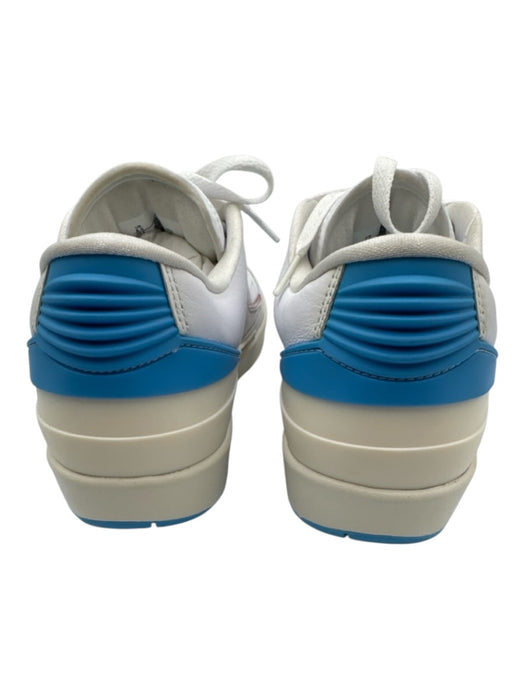 Air Jordan Shoe Size 8.5 White, Red, Blue Leather Perforated Lace Up Sneakers White, Red, Blue / 8.5