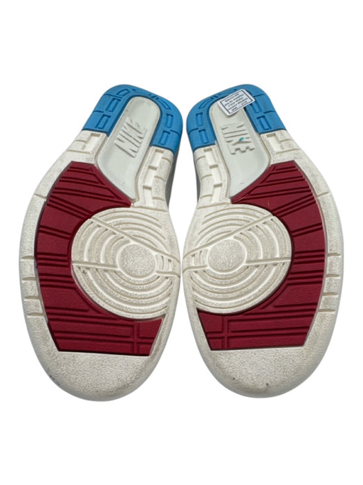 Air Jordan Shoe Size 8.5 White, Red, Blue Leather Perforated Lace Up Sneakers White, Red, Blue / 8.5