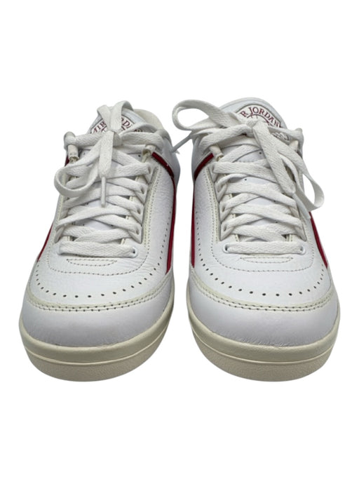 Air Jordan Shoe Size 8.5 White, Red, Blue Leather Perforated Lace Up Sneakers White, Red, Blue / 8.5