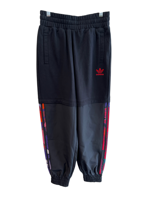Adidas Size S Black Cotton Blend Drawstring Waist Logo Pockets Jogger Pants Black / S